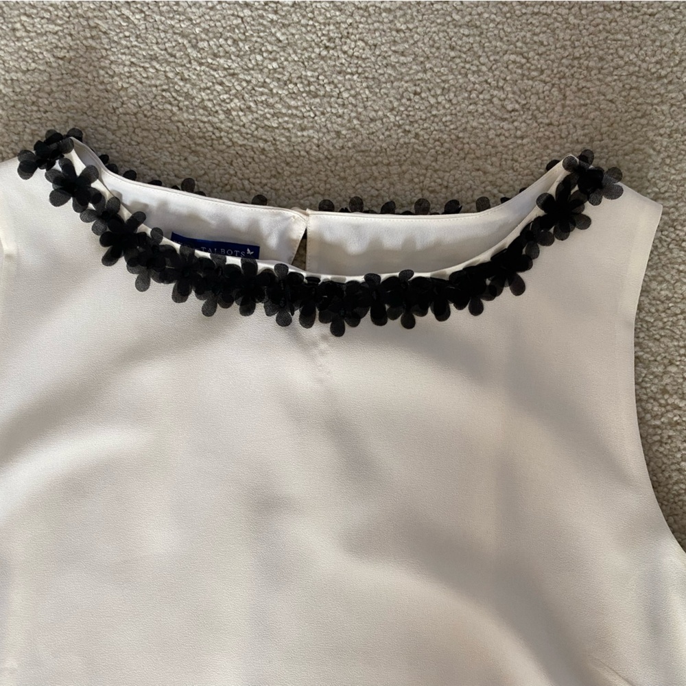 Talbots Elegant Cream Sleeveless Top Size XL - Picture 7 of 9